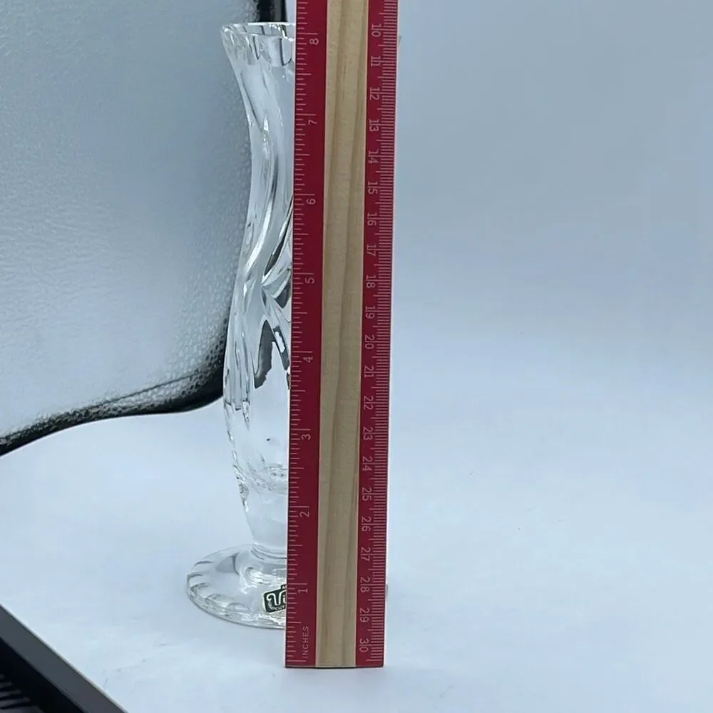 Violetta Polish hand cut 24% lead crystal bud vase.